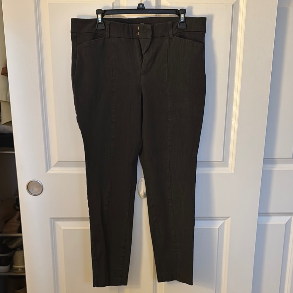 Old navy pixie pants- steel gray size 14 with split pant hem